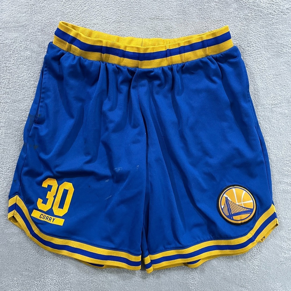 UNK Shorts Mens XL Blue Golden State Warriors Stephen Curry #30 NBA Basketball